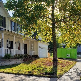 Bin There Dump That Clean Dumpster on Driveway